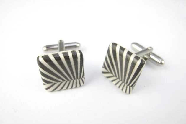 View Op Art Sunburst minilink cufflinks